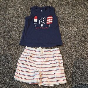 Carter's Navy and White Kids Matching Set